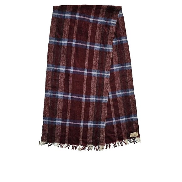 Exclusive Macy Associates Vintage Plaid Cashmere Wool Rectangular Scarf - Picture 1 of 2